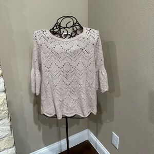 LC Lauren Conrad mauve/pink
Pointelle Soft Tunic Scallop
Sweater Lantern Size L
